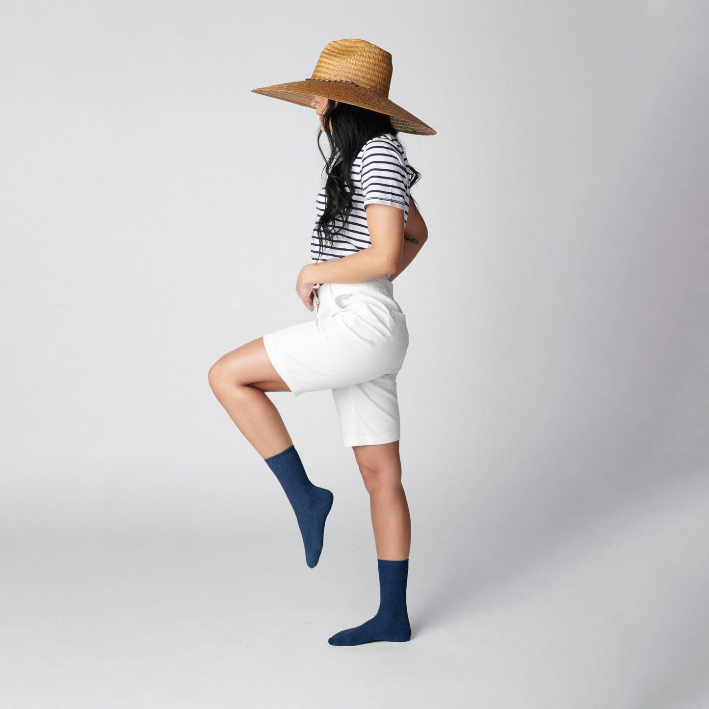 Hooray Sock Co. - Everyday Solid Crew Socks — Deep Ocean