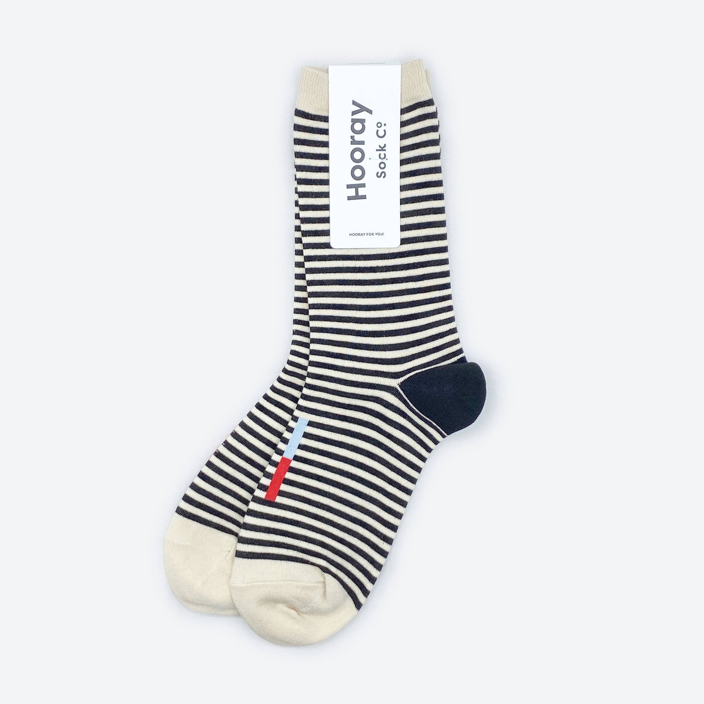 Socks | Black and White Striped Crew Socks | Unisex