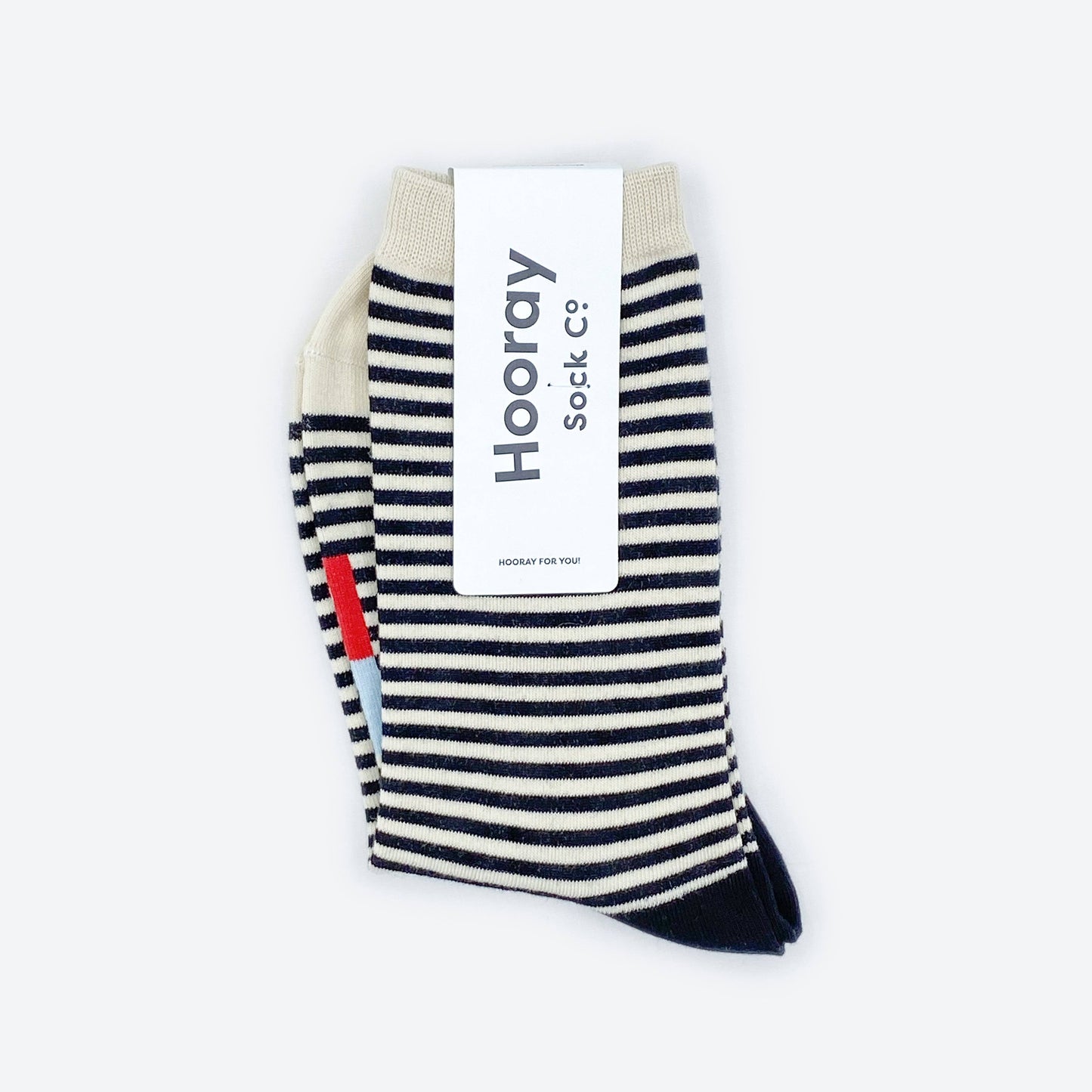 Socks | Black and White Striped Crew Socks | Unisex