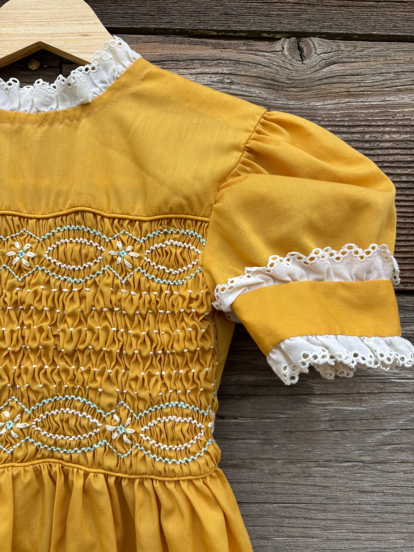 Dress | Polly Flinders | Yellow Smocked