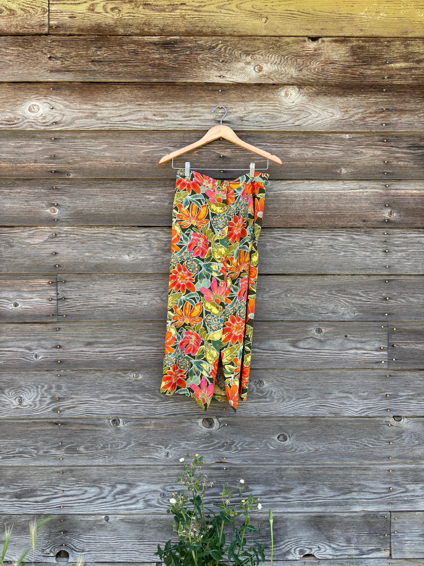 Vintage Ellen Figg long floral skirt