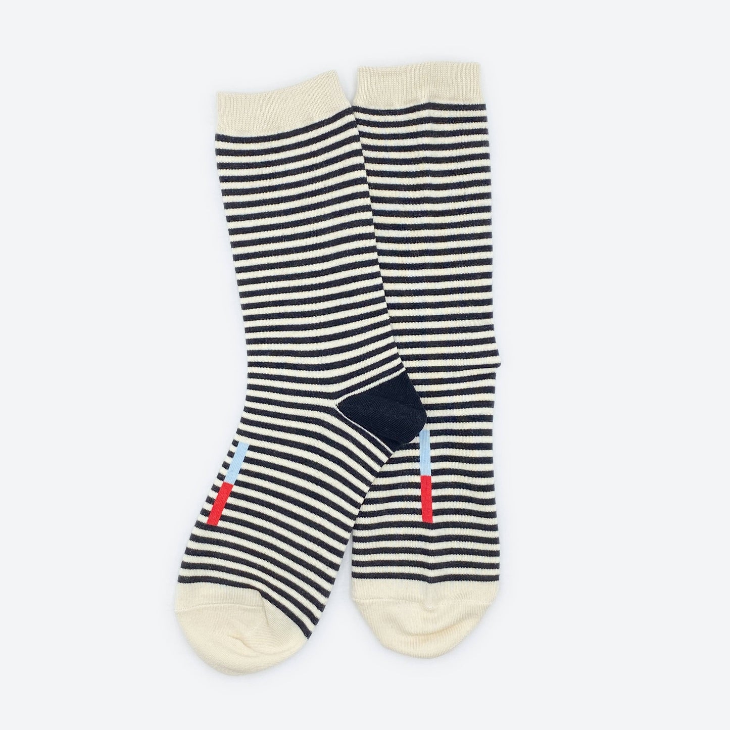 Socks | Black and White Striped Crew Socks | Unisex