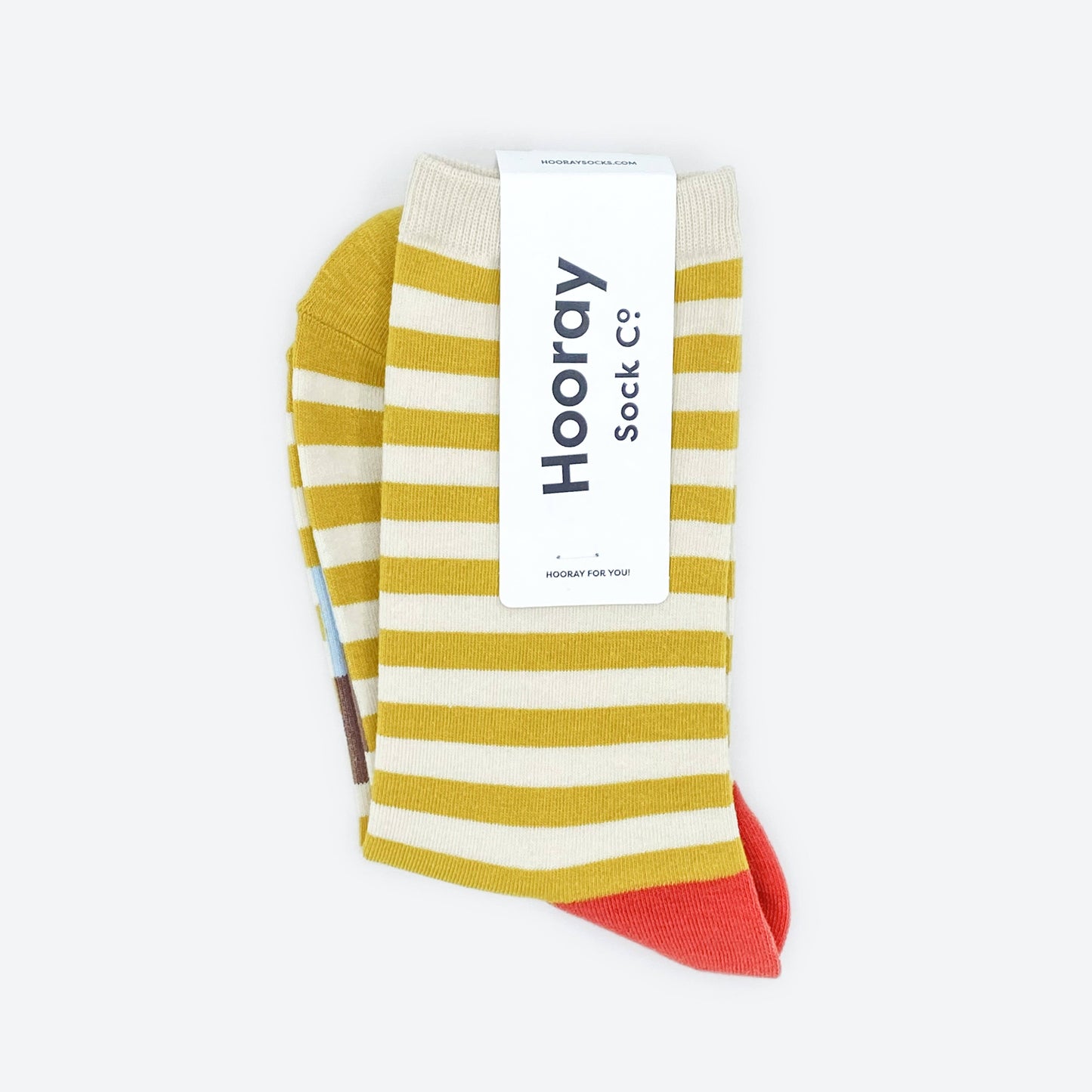 socks | Yellow and White Striped Crew Socks | Unisex