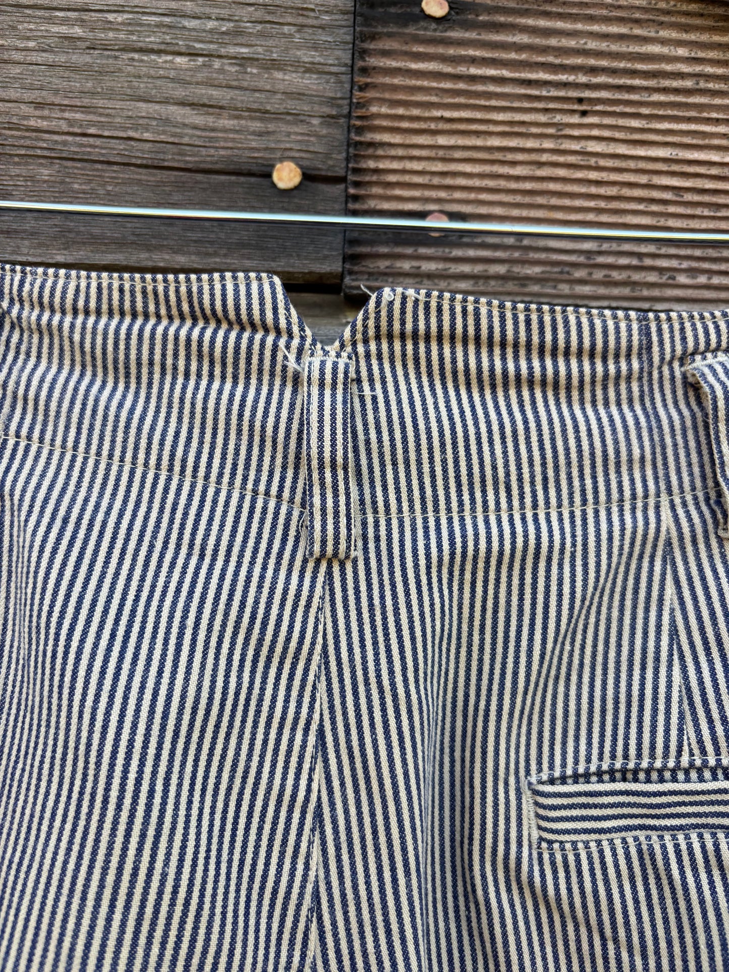 Vintage Liz Sport Railroad Stripe Cotton Pleated Pants