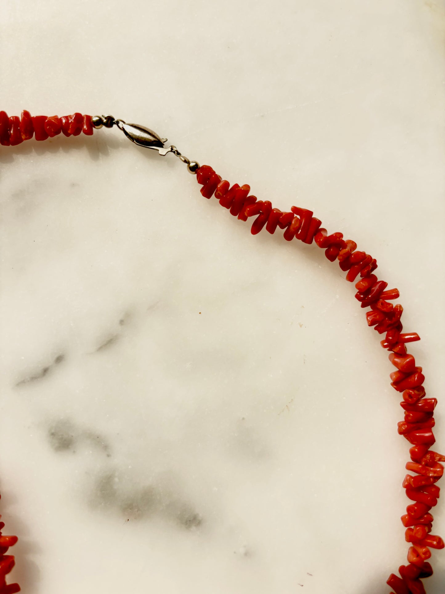Vintage Natural Branch Coral Necklace with 1/20 14K Gold-Filled Clasp | 18”