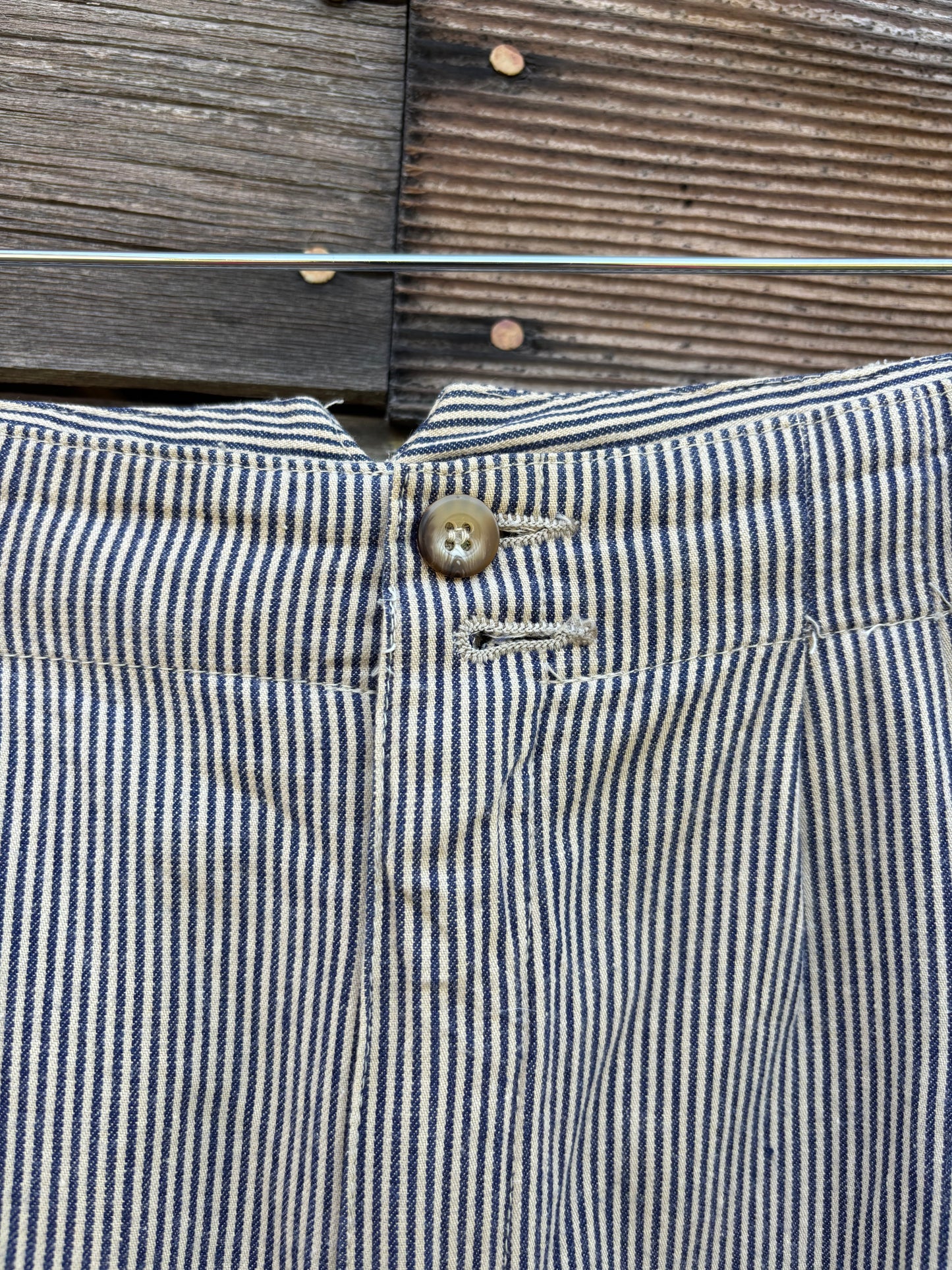 Vintage Liz Sport Railroad Stripe Cotton Pleated Pants