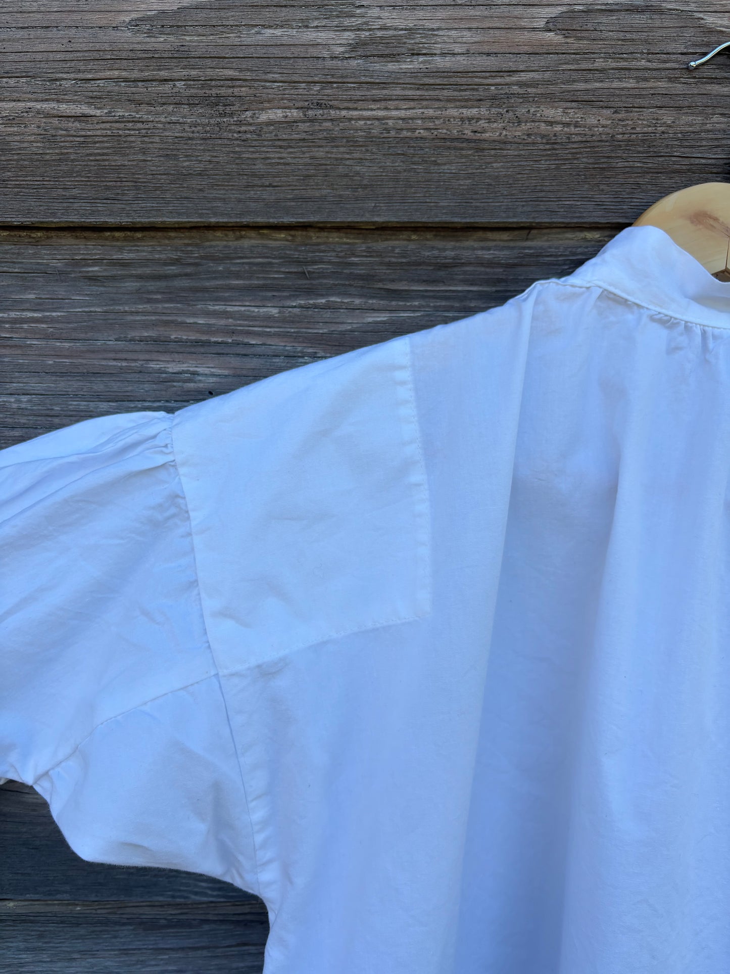 Handmade White Cotton Folk Blouse