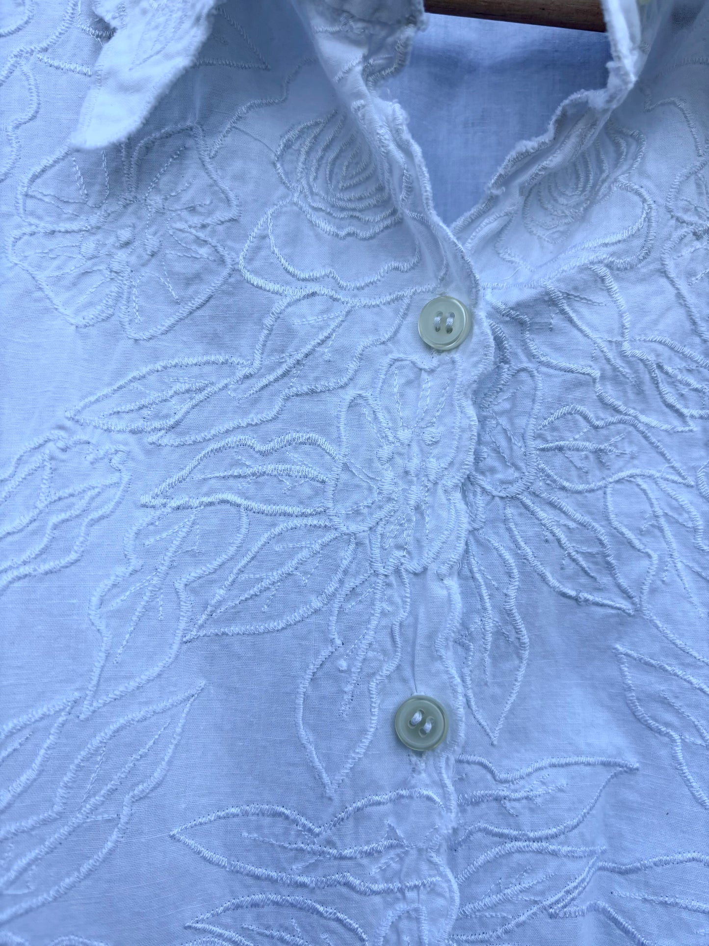 Vintage Venezia White Embossed Blouse