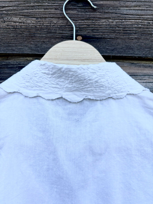 Vintage Venezia White Embossed Blouse