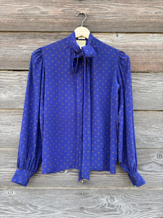 Saint Laurent Rive Gauche lavallière blouse | 1970s