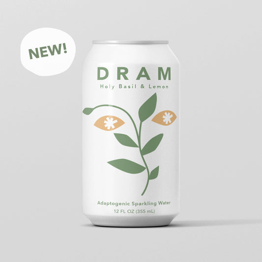 Sparkling Water | Holy Basil & Lemon | Adaptogenic | DRAM
