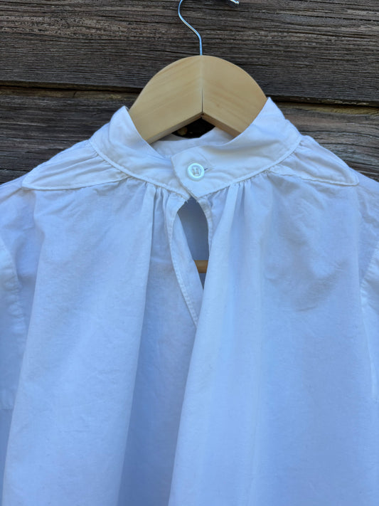 Handmade White Cotton Folk Blouse