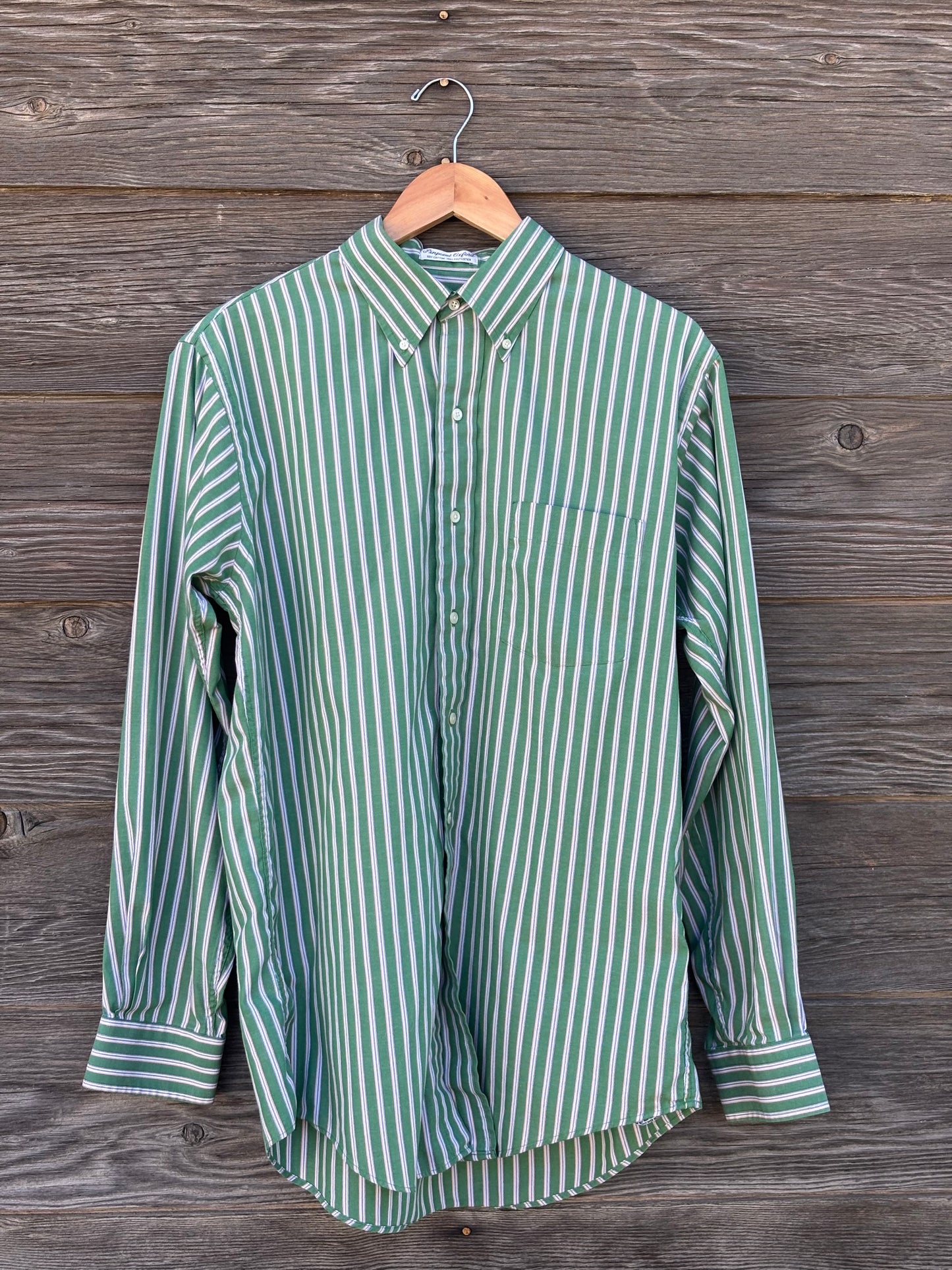 Arrow green stripe button up