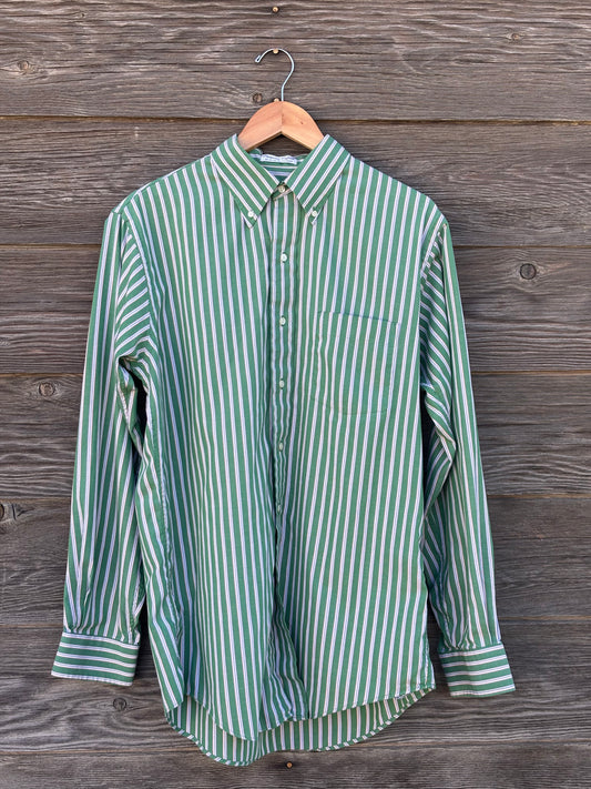 Arrow green stripe button up