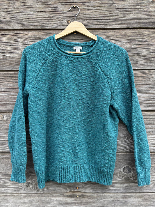 L.L. Bean Teal Cotton Sweater