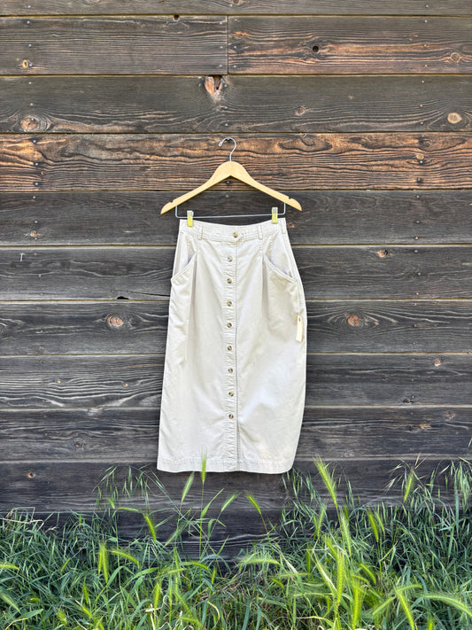Khaki Skirt%| Cotton Twill | 1990’s