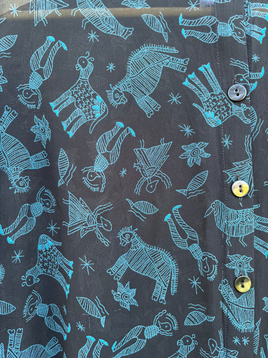 Whimsical Sketch Blouse | 1990s
