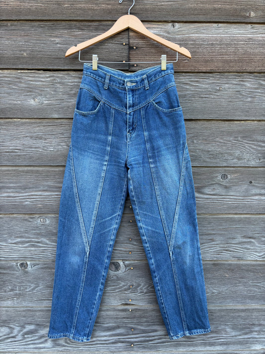 Vintage Nan Sport Paneled Bareback Jeans | Made in Japan | 1980s