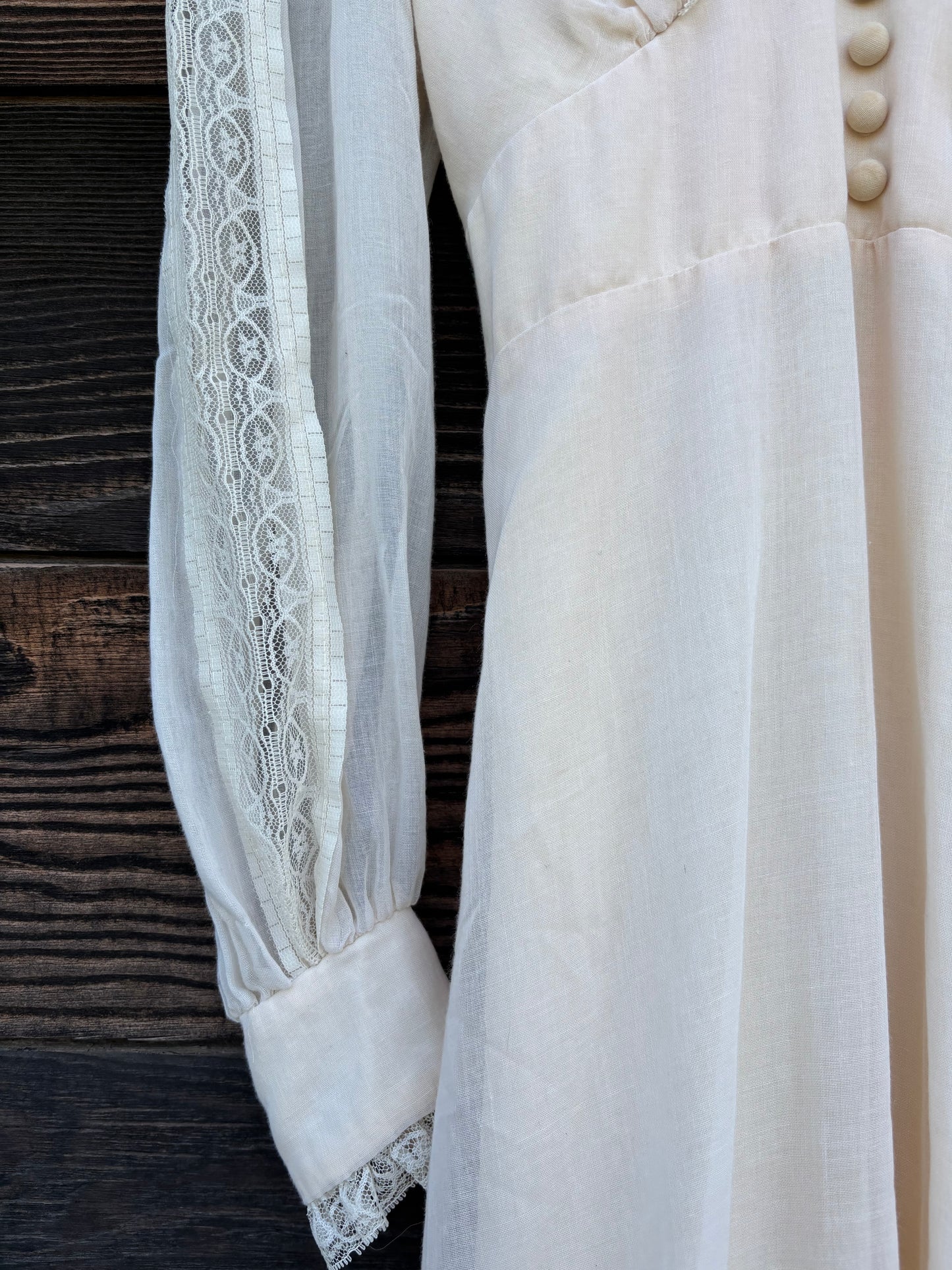 Dress | Antique White Prairie Dress | 1970