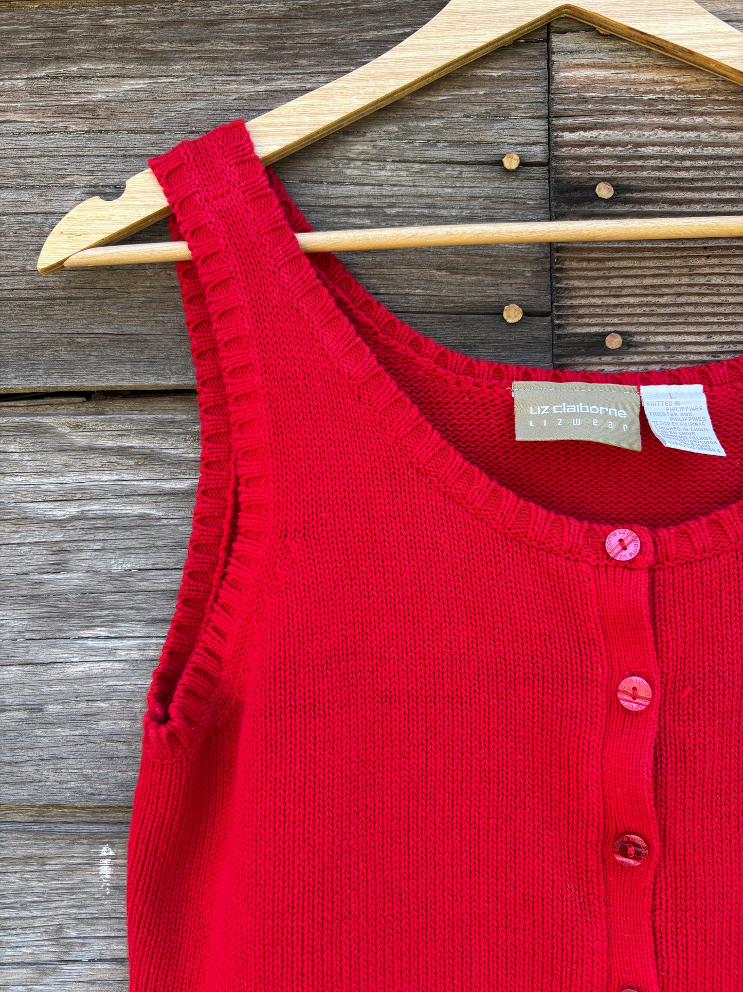 Shirt | Red Tank | Liz Claiborne
