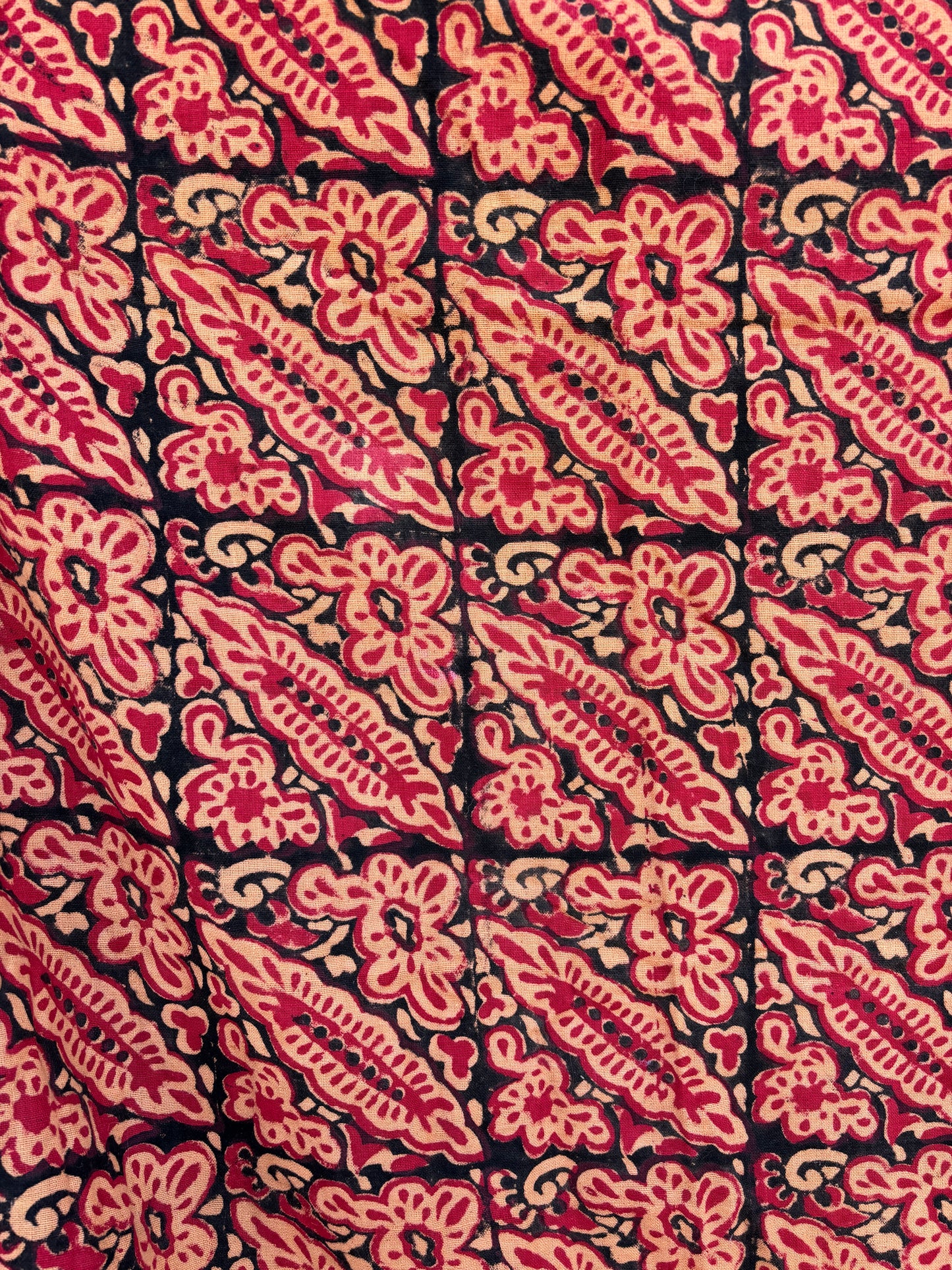 Beach Blanket | Red and Black | Block Print