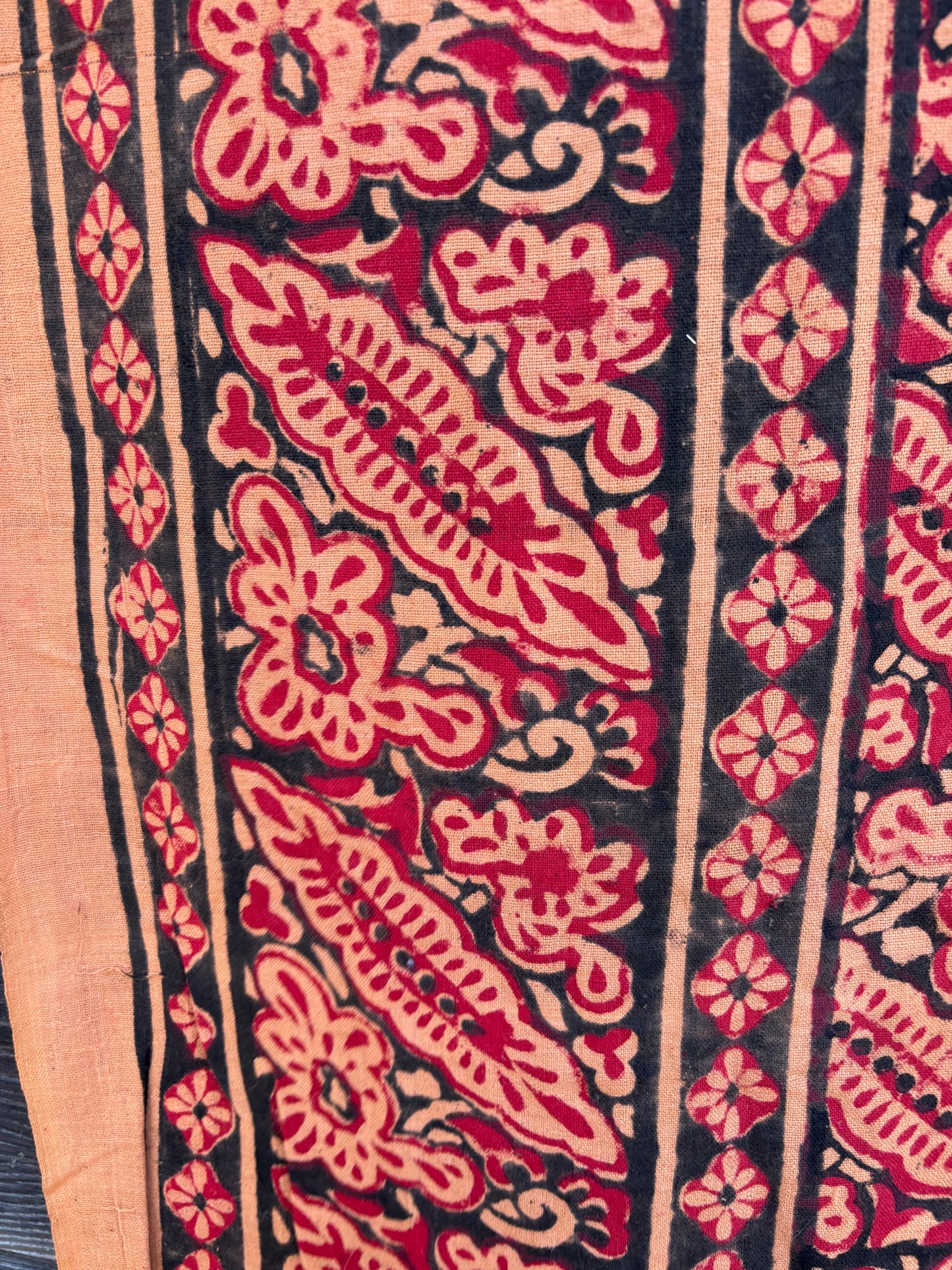 Beach Blanket | Red and Black | Block Print