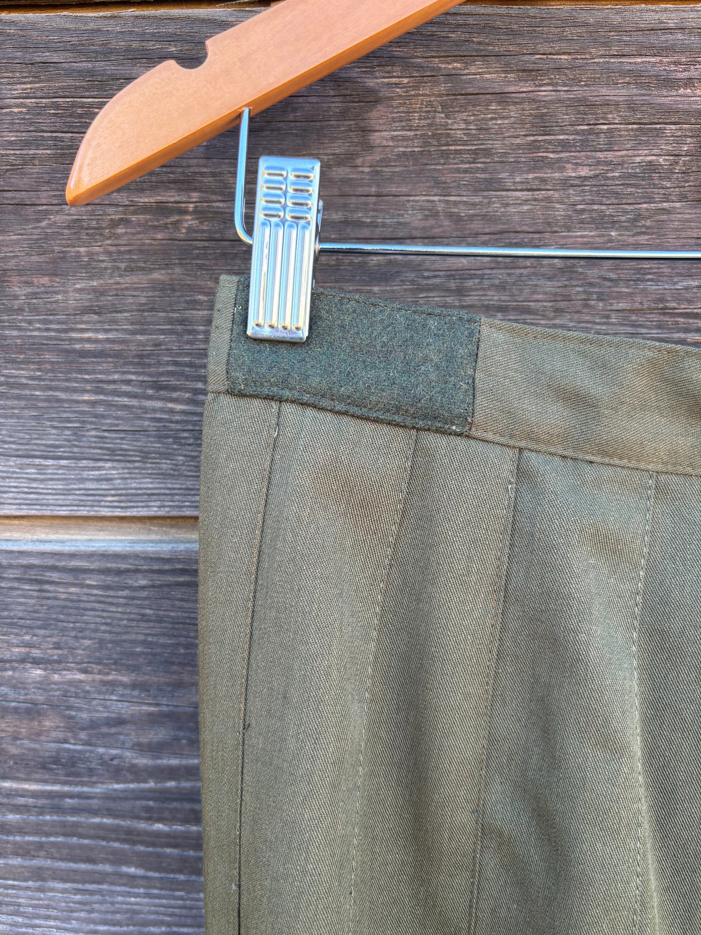 Casablanca green pleated skirt | c. 1980