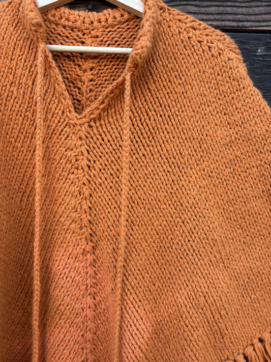 Hand knit poncho