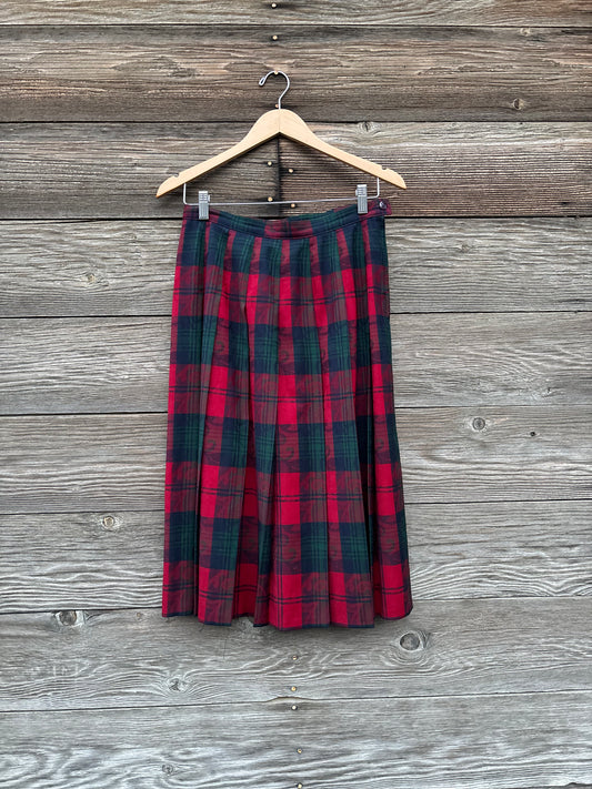 Miss Pendleton red plaid skirt | 1970
