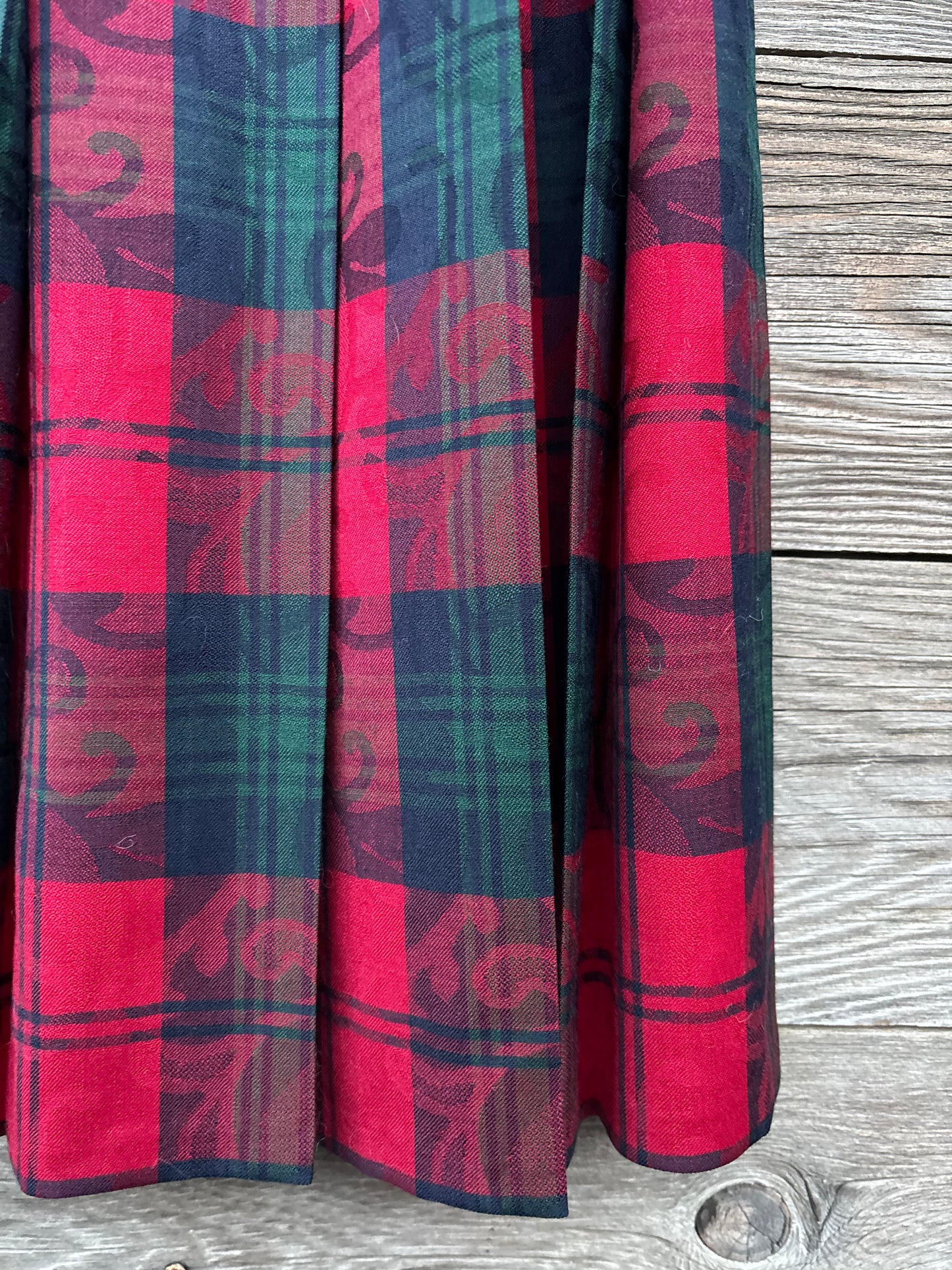 Miss Pendleton red plaid skirt | 1970