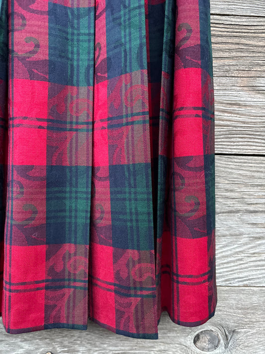 Miss Pendleton red plaid skirt | 1970